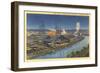 Night, Republic Steel Corporation, Youngstown, Ohio-null-Framed Art Print