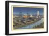 Night, Republic Steel Corporation, Youngstown, Ohio-null-Framed Art Print