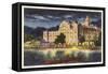 Night, Royal Hawaiian Hotel, Honolulu-null-Framed Stretched Canvas