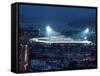 Night Rugby, Carisbrook, Dunedin, New Zealand-David Wall-Framed Stretched Canvas