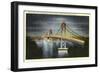 Night, San Francisco-Oakland Bay Bridge, San Francisco, California-null-Framed Art Print