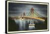 Night, San Francisco-Oakland Bay Bridge, San Francisco, California-null-Framed Stretched Canvas