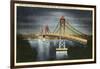 Night, San Francisco-Oakland Bay Bridge, San Francisco, California-null-Framed Art Print