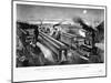 Night Scene at an American Railway Junction-Parson and Atwater-Mounted Giclee Print