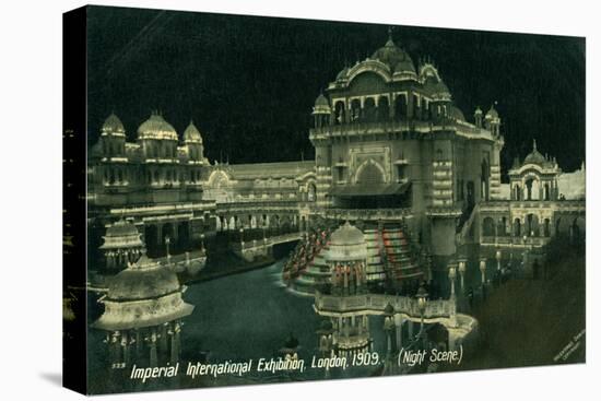 Night Scene at the Imperial International Exhibition, White City, London, 1909-null-Stretched Canvas