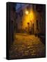 Night Scene from the Streets of Montefillairi Chianti Tuscany-Terry Eggers-Framed Stretched Canvas