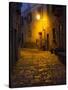 Night Scene from the Streets of Montefillairi Chianti Tuscany-Terry Eggers-Stretched Canvas