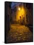 Night Scene from the Streets of Montefillairi Chianti Tuscany-Terry Eggers-Framed Stretched Canvas