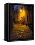 Night Scene from the Streets of Montefillairi Chianti Tuscany-Terry Eggers-Framed Stretched Canvas