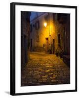 Night Scene from the Streets of Montefillairi Chianti Tuscany-Terry Eggers-Framed Photographic Print