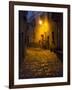 Night Scene from the Streets of Montefillairi Chianti Tuscany-Terry Eggers-Framed Photographic Print