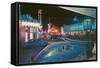 Night Scene, Juarez, Mexico, Fifties-null-Framed Stretched Canvas