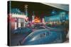 Night Scene, Juarez, Mexico, Fifties-null-Stretched Canvas