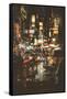 Night Scene of a Street in City,Illustration Painting-Tithi Luadthong-Framed Stretched Canvas