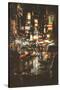 Night Scene of a Street in City,Illustration Painting-Tithi Luadthong-Stretched Canvas