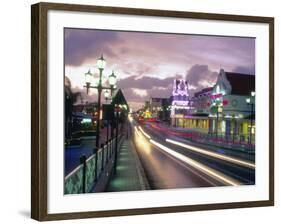 Night Scene of Oranjestad, Aruba, Caribbean-Robin Hill-Framed Photographic Print