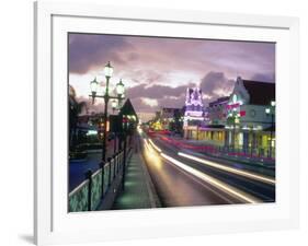 Night Scene of Oranjestad, Aruba, Caribbean-Robin Hill-Framed Photographic Print