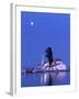 Night Scene of Vlacherna Monastery with Moon, Kanoni, Corfu, Greece-Ivan Vdovin-Framed Photographic Print