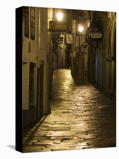 Night Scene, Santiago De Compostela, Galicia, Spain-R H Productions-Stretched Canvas