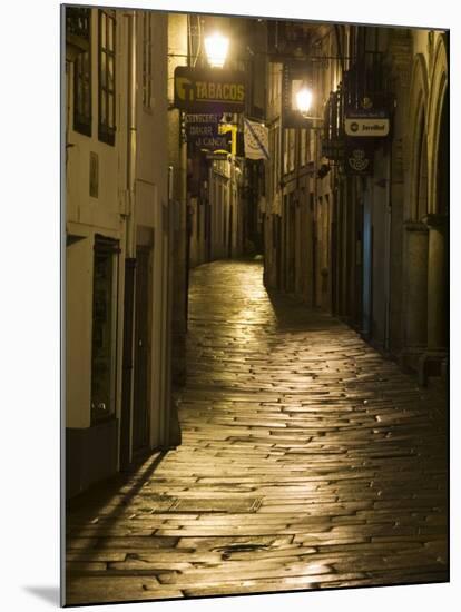 Night Scene, Santiago De Compostela, Galicia, Spain-R H Productions-Mounted Photographic Print