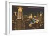 Night Scene, Wacker Drive, Chicago, Illinois-null-Framed Art Print