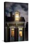 Night Scene with House-Jody Miller-Stretched Canvas