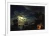 Night Sea Port in Moon Light 1771-Claude Joseph Vernet-Framed Giclee Print