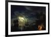 Night Sea Port in Moon Light 1771-Claude Joseph Vernet-Framed Giclee Print