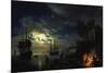 Night Sea Port in Moon Light 1771-Claude Joseph Vernet-Mounted Giclee Print