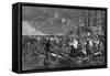 Night Secene on the Serpentine, London, 19th Century-null-Framed Stretched Canvas