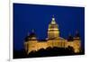 Night shot of Iowa State Capital and dome, Des Moines, Iowa-null-Framed Photographic Print