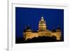 Night shot of Iowa State Capital and dome, Des Moines, Iowa-null-Framed Photographic Print