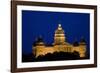 Night shot of Iowa State Capital and dome, Des Moines, Iowa-null-Framed Photographic Print