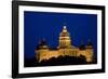 Night shot of Iowa State Capital and dome, Des Moines, Iowa-null-Framed Photographic Print