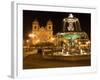 Night Shot of Plaza De Armas, Cusco, Peru-Diane Johnson-Framed Photographic Print