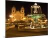 Night Shot of Plaza De Armas, Cusco, Peru-Diane Johnson-Mounted Photographic Print