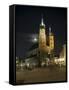 Night Shot of Saint Mary's Church or Basilica, Unesco World Hertitage Site, Poland-Robert Harding-Framed Stretched Canvas