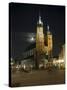 Night Shot of Saint Mary's Church or Basilica, Unesco World Hertitage Site, Poland-Robert Harding-Stretched Canvas