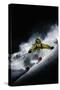 Night Skiier on Les Arcs French Alps-null-Stretched Canvas