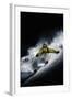 Night Skiier on Les Arcs French Alps-null-Framed Photo