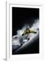 Night Skiier on Les Arcs French Alps-null-Framed Photo