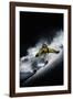 Night Skiier on Les Arcs French Alps-null-Framed Photo