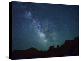 Night Sky at Goblin Valley State Park, Colorado Plateau, Utah, USA-Christian Heeb-Stretched Canvas