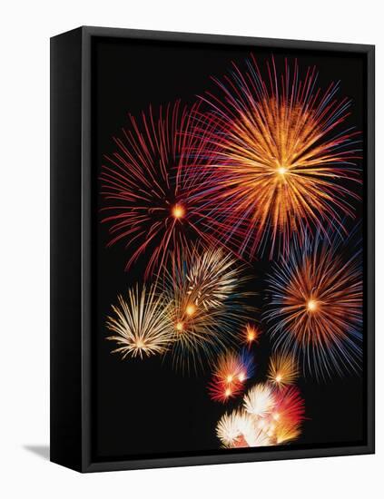 Night Sky Filled with Fireworks-Bill Ross-Framed Stretched Canvas