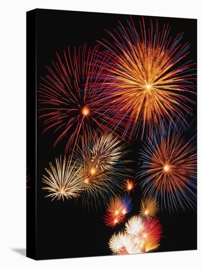 Night Sky Filled with Fireworks-Bill Ross-Stretched Canvas