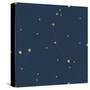 Night Sky Navy and Gold Pattern 05A-Sara Zieve Miller-Stretched Canvas