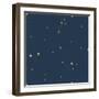 Night Sky Navy and Gold Pattern 05A-Sara Zieve Miller-Framed Art Print