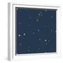 Night Sky Navy and Gold Pattern 05A-Sara Zieve Miller-Framed Art Print