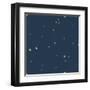 Night Sky Navy and Gold Pattern 05A-Sara Zieve Miller-Framed Art Print