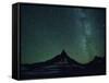 Night Sky over Glacier National Park, Montana.-Steven Gnam-Framed Stretched Canvas